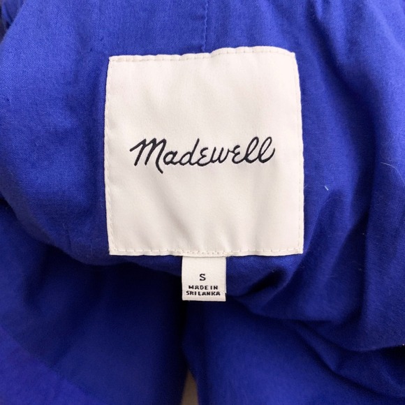 Madewell Blue Linen Oversized Blazer Size Small - Picture 7 of 11